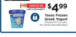 ShopRite Yasso Frozen Greek Yogurt offer