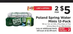 ShopRite Poland Spring Water Minis 12-Pack offer