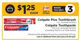 ShopRite Colgate Plus Toothbrush & Colgate Toothpaste offer