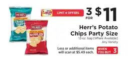 ShopRite Herr’s Potato Chips Party Size offer