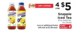 ShopRite Snapple Iced Tea offer