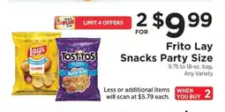 ShopRite Frito Lay Snacks Party Size offer