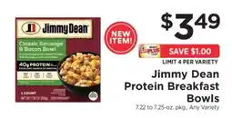 ShopRite Jimmy Dean Protein Breakfast Bowls offer