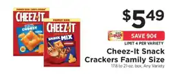 ShopRite Cheez-It Snack Crackers Family Size offer
