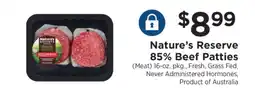 ShopRite Nature’s Reserve 85% Beef Patties offer