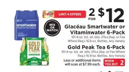 ShopRite Glacéau Smartwater or Vitaminwater 6-Pack offer