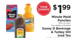 ShopRite Minute Maid Punches, Sunny D Beverage & Turkey Hill Iced Tea offer