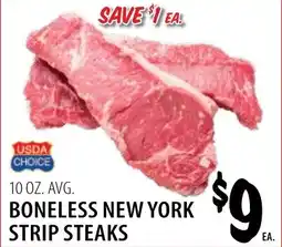 Karns Boneless New York Strip Steaks offer
