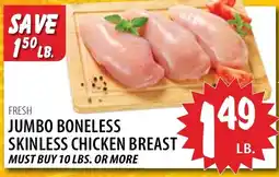 Karns Fresh Jumbo Boneless Skinlees Chicken Breast offer