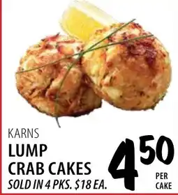 Karns Karns Lump Crab Cakes offer