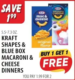Karns Kraft Shapes & Blue Box Macaroni & Cheese Dinners offer