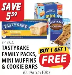 Karns Tastykake Family Packs, Mini Muffins & Cookie Bars offer