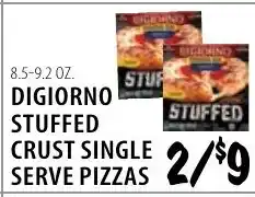 Karns Digiorno stuffed crust single serve pizzas offer