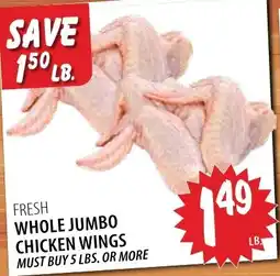 Karns Fresh whole jumbo chicken wings offer