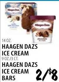 Karns Haagen Dazs ice cream bars offer