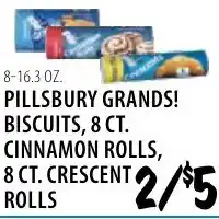 Karns Pillsbury grands! biscuits, 8 ct. cinnamon rolls, 8 ct. crescent rolls offer