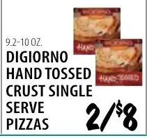 Karns Digirno hand tossed crust single serve pizzas offer