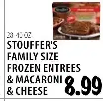 Karns Stouffer's family size frozen entrees & macaroni & cheese offer