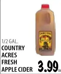 Karns Country Acres fresh apple cider offer