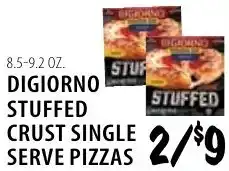 Karns Digiorno stuffed crust single serve pizzas offer
