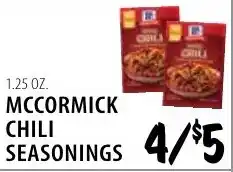 Karns Mccormick Chili Seasonings offer