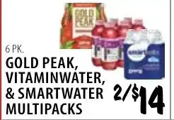 Karns Gold Peak, Vitaminwater, & Smartwater Multipacks offer