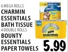 Karns Charmin Essentials Bath Tissue or Bounty Essentials Paper Towels offer