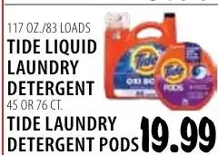 Karns Tide Liquid Laundry Detergent or Tide Laundry Detergent Pods offer