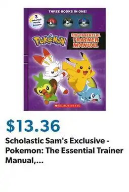 Sam's Club Scholastic Sam's Exclusive - Pokemon: The Essential Trainer Manual, Hardcover offer