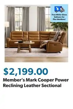 Sam's Club Member's Mark Cooper Power Reclining Leather Sectional offer