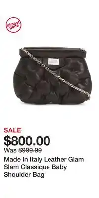 TJ Maxx Made In Italy Leather Glam Slam Classique Baby Shoulder Bag offer