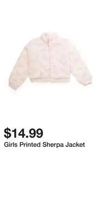 TJ Maxx Girls Printed Sherpa Jacket offer