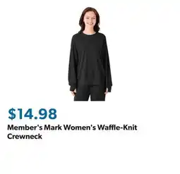 Sam's Club Member's Mark Women's Waffle-Knit Crewneck offer