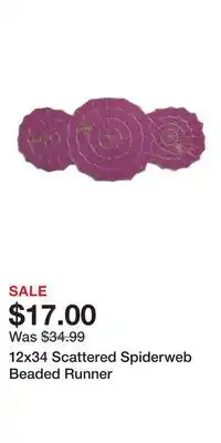 TJ Maxx 12x34 Scattered Spiderweb Beaded Runner offer