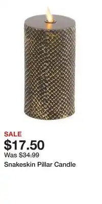 TJ Maxx Snakeskin Pillar Candle offer