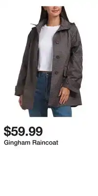 TJ Maxx Gingham Raincoat offer