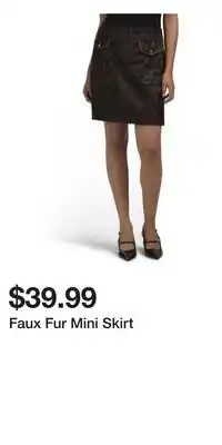 TJ Maxx Faux Fur Mini Skirt offer