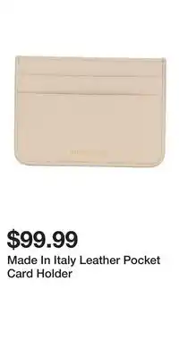 TJ Maxx Made In Italy Leather Pocket Card Holder offer