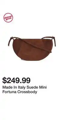 TJ Maxx Made In Italy Suede Mini Fortuna Crossbody offer