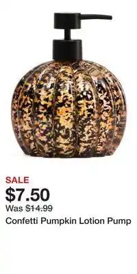 TJ Maxx Confetti Pumpkin Lotion Pump offer