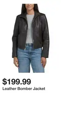 TJ Maxx Leather Bomber Jacket offer