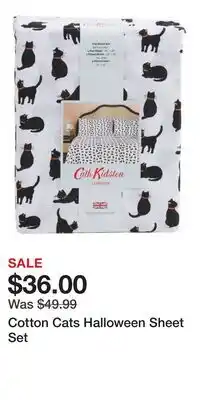 TJ Maxx Cotton Cats Halloween Sheet Set offer