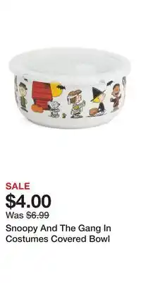 TJ Maxx Snoopy And The Gang In Costumes Covered Bowl offer