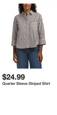 TJ Maxx Quarter Sleeve Striped Shirt offer