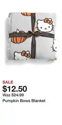 TJ Maxx Pumpkin Bows Blanket offer