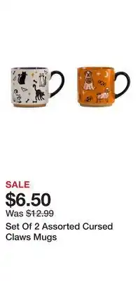 TJ Maxx Set Of 2 Assorted Cursed Claws Mugs offer