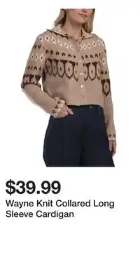 TJ Maxx Wayne Knit Collared Long Sleeve Cardigan offer