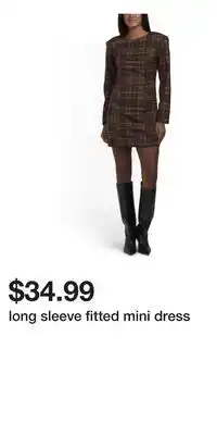 TJ Maxx long sleeve fitted mini dress offer