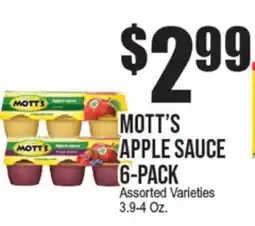 Extra Supermarket MOTT'S APPLE SAUCE offer