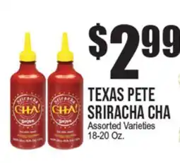 Extra Supermarket TEXAS PETE SRIRACHA CHA offer